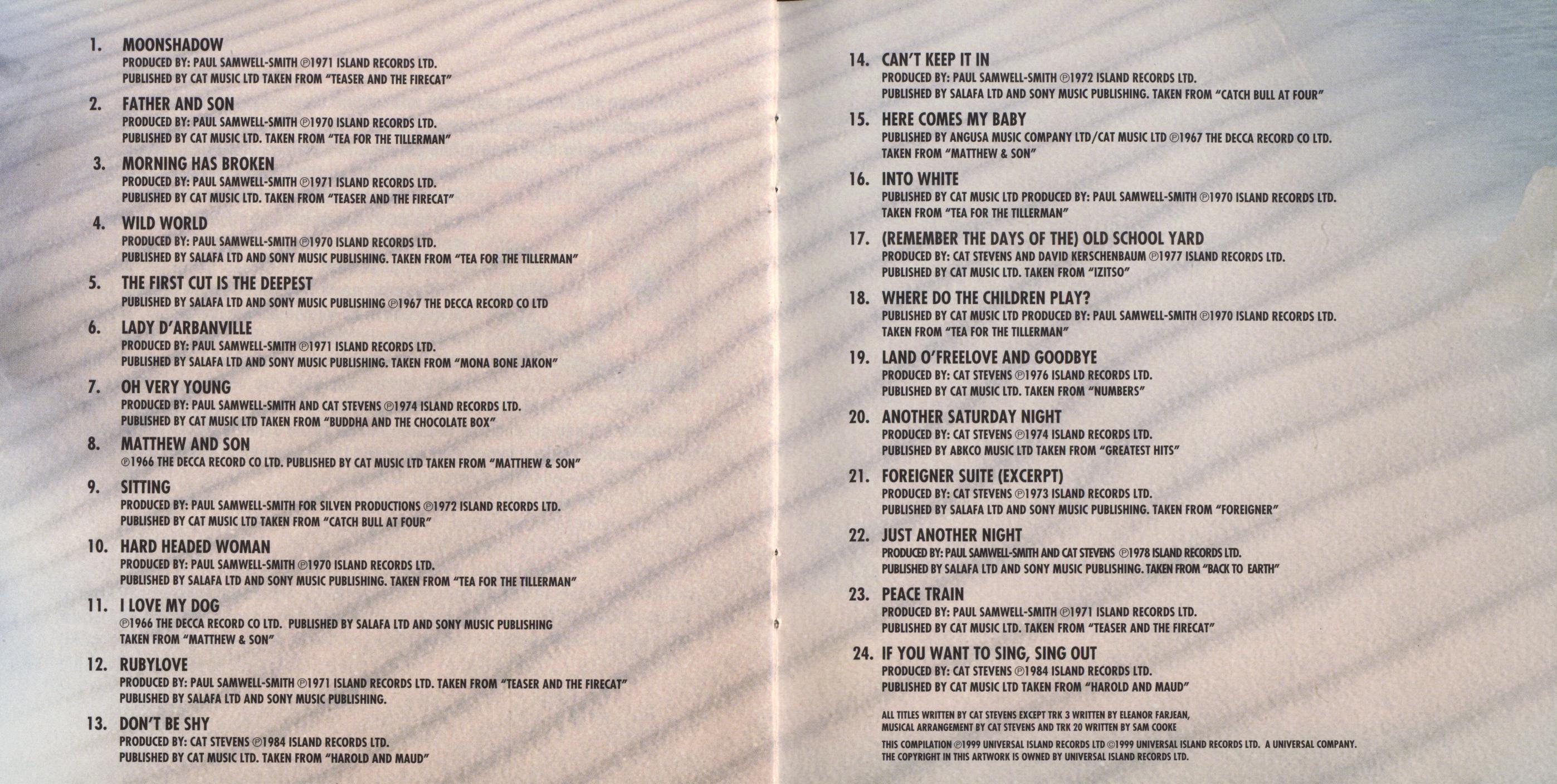 Cat Stevens  Remember; The Ultimate Collection : Booklet 7